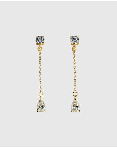 Izoa - Seren Drop Stud Earrings