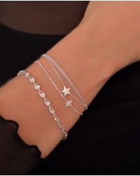 Elli Jewelry - Bracelet Chain Astro Star Pendant Basic in 925 Sterling Silver