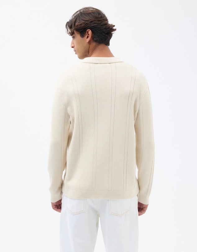 AERE - Organic Cotton Long Sleeve Polo