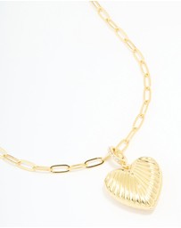 Lovisa - Gold Plated Diamante Heart Locket Necklace
