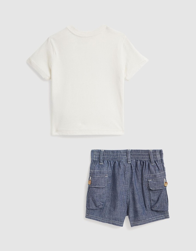 Polo Ralph Lauren - Logo Cotton Tee & Chambray Cargo Short - Kids
