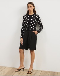Atmos&Here - Hallie Polka Dot Knit Cardigan
