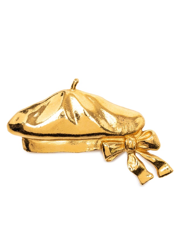 Pre-Loved by Azura Reborn - Pre-Loved Gold Plated Beret Hat Brooch