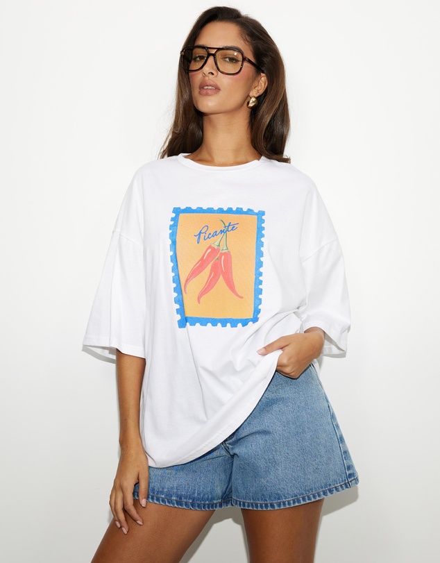 Dazie - Too Hot Oversized Graphic T-Shirt