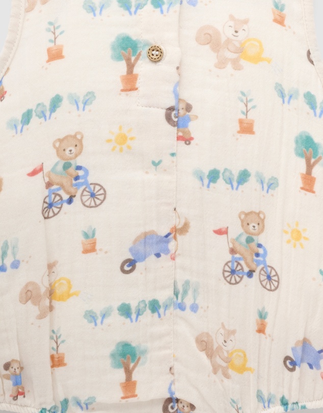 Purebaby - Crinkle Bodysuit-Kids-Babies