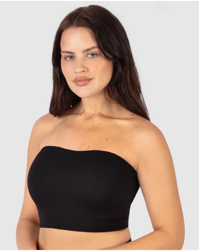 B Free Intimate Apparel - Sleek Bandeau Top with Silicone Bra Pads (A-B- C-D-DD) Cup