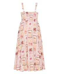 City Chic - Collins Postcard Print Maxi Dress
