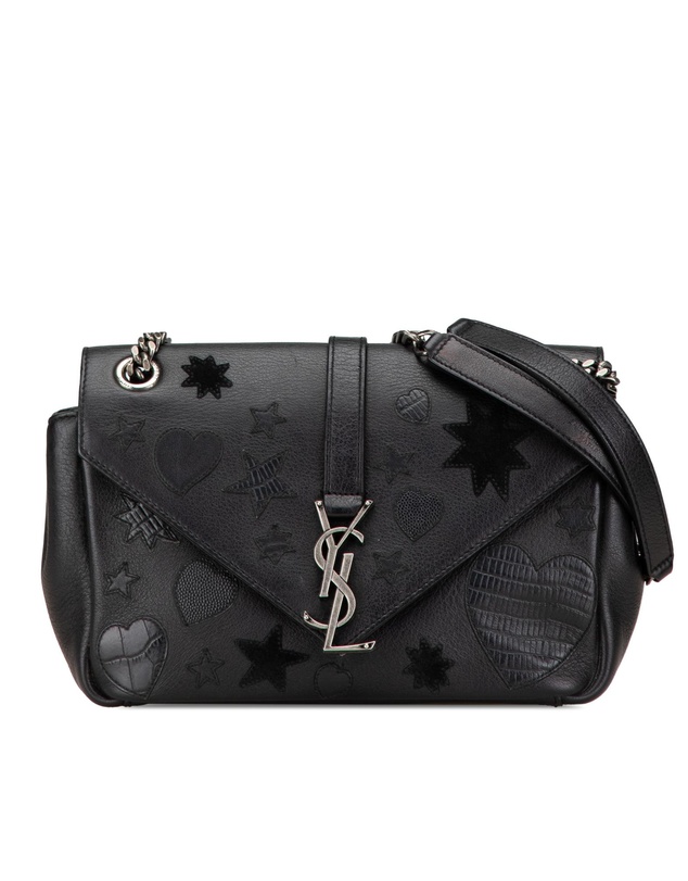 Pre-Loved by Azura Reborn - Pre-Loved Medium Monogram Heart Patchwork Chain Wallet