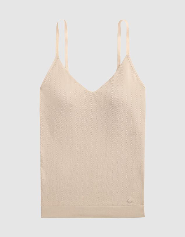 Lauren by Ralph Lauren - Herringbone Seamless Fitted Shelf Bra Camisole