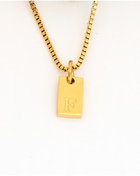 Winona - Afine Alphabet Necklace letter F