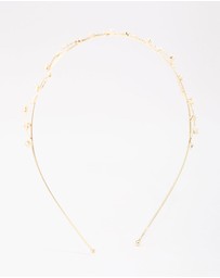 Lovisa - Gold Cubic Zirconia Dainty Vine Headband