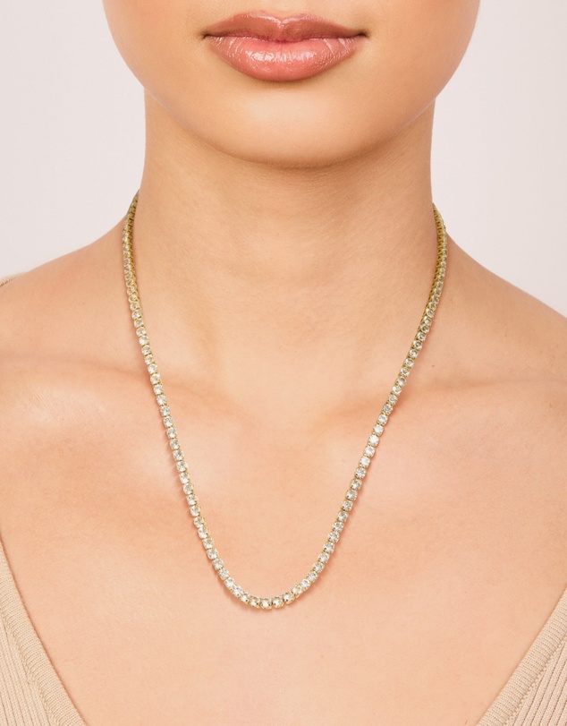 Lovisa - Waterproof Gold Plated Stainless Steel Cubic Zirconia Tennis Necklace