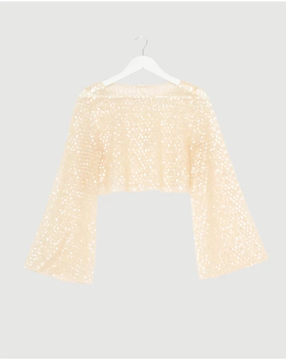 Revibe - Repaired Shona Joy Everly Long Sleeve Top - AU 6