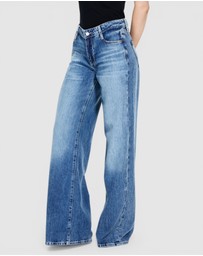 GUESS - Mid-Rise Sexy Palazzo Jeans