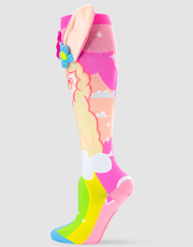 Crazy Skates - Crazy Socks Llama Flowers Knee-High Socks
