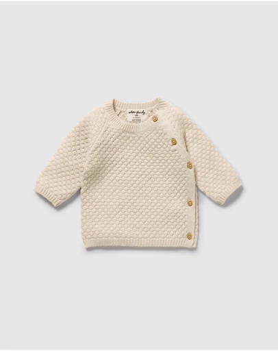 Wilson & Frenchy - Organic Knitted Bubble Kimono Cardigan - Babies