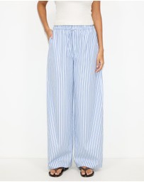 Dazie - Nina Stripe Double Waist Band Pants