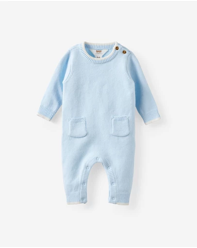 Cotton On Kids - Baby Organic Knit Long Sleeve Romper
