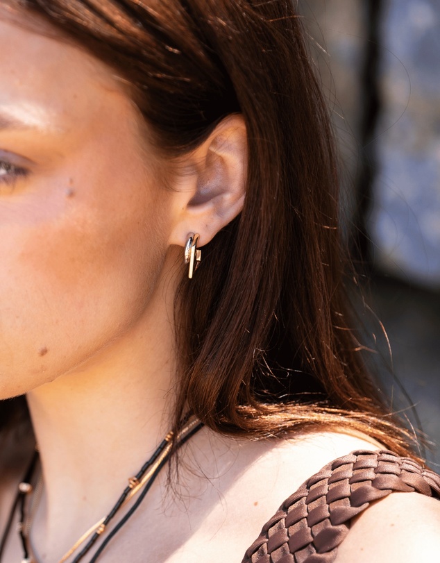 Chuchka - Elodie Mixed Metal Hoops