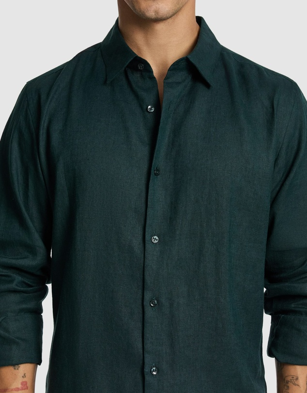 yd. - Malta Smart Slim Linen Shirt