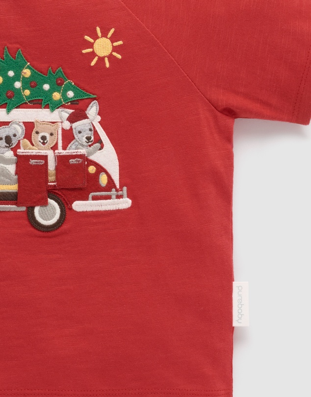 Purebaby - Christmas Road Trip Tee-Kids-Babies