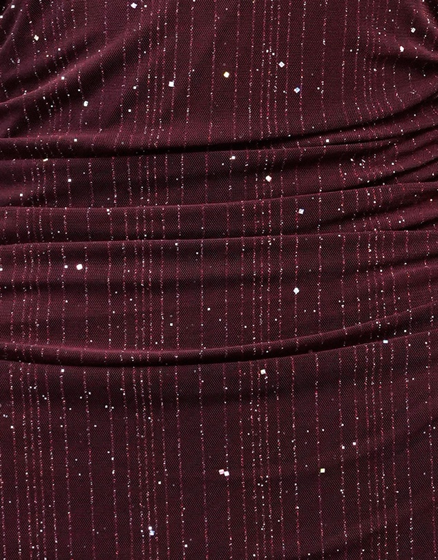 Azzurielle - Jean Scarf Neck Mini Dress