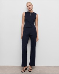 M.N.G - Straight-Fit Trousers With Elastic Waist