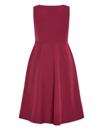 City Chic - Plus size Dynamic Skater Midi Dress - ruby