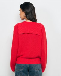 AERE - Lilo Cotton Wool Polo Knit