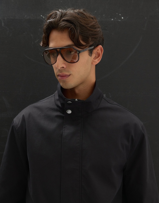 AERE - Cotton Funnel Neck Jacket