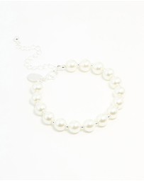 Lovisa - Silver Plated Pearl Chain Bracelet