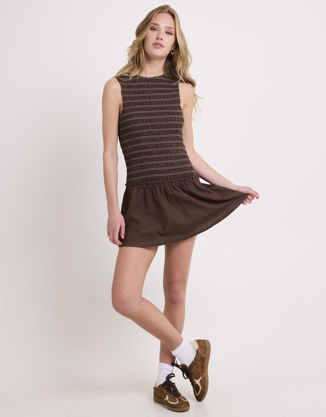 Subtitled - Delmore Shirred Dress