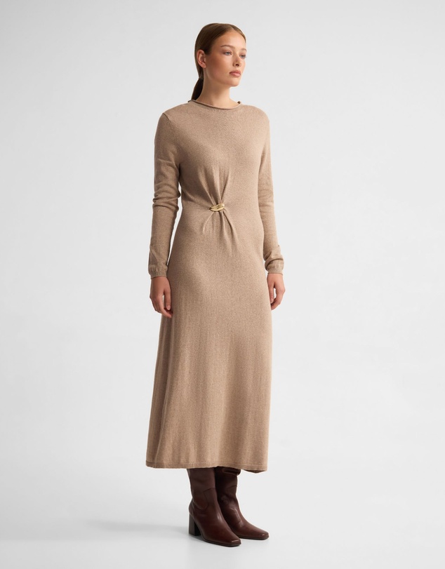 Oxford - Adelaide Knitted Dress With Brooch