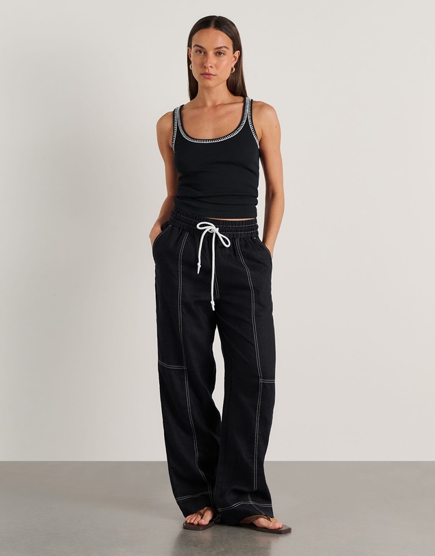 Jag - Sabine Linen Relaxed Leg Pant