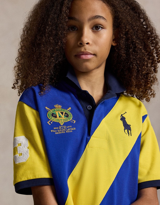 Polo Ralph Lauren - Color-Blocked Big Pony Mesh Polo Dress - Teens