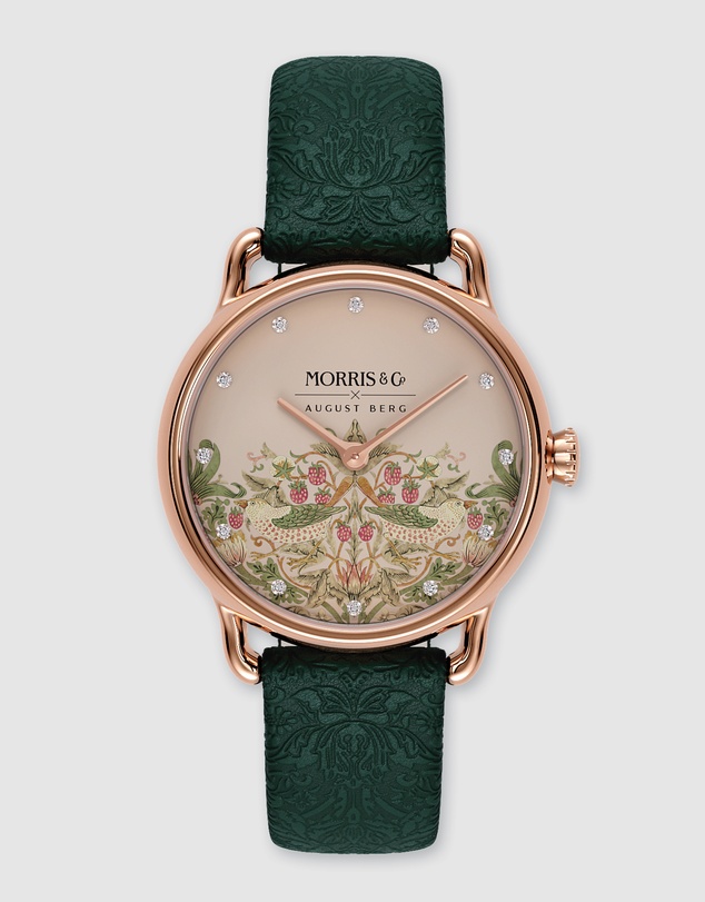 August Berg - Morris & Co 26mm Fennel Strawberry Thief Watch