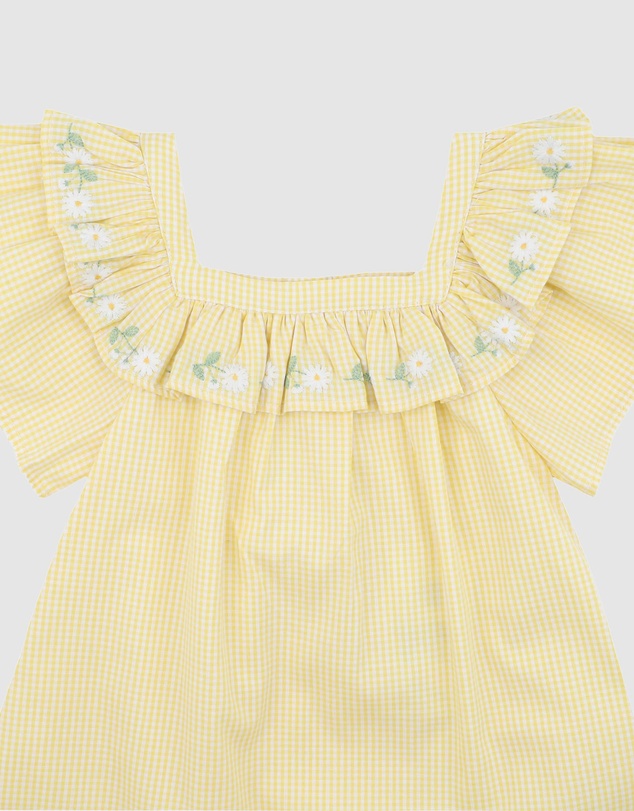 Bebe by Minihaha - Libby Check Dress W Emb Yoke - Kids