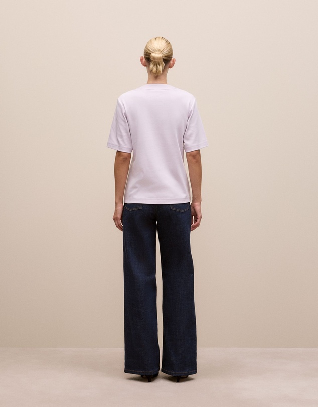 Trenery - Cotton Modal Interlock T-shirt in Lilac