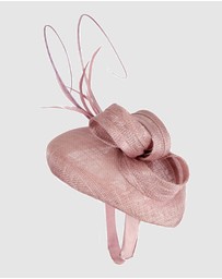 Max Alexander - Pillbox Dusty Pink Racing Fascinator