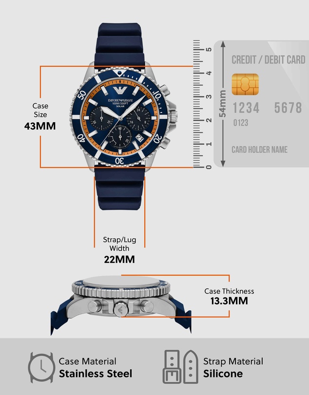 Emporio Armani - Blue Chronograph Watch