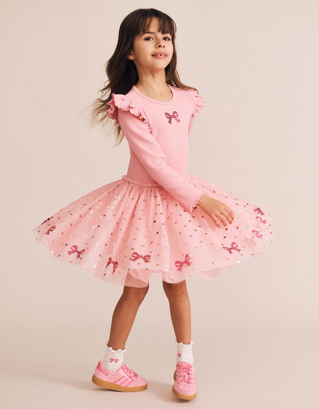 Huxbaby - Sequin Bow Tulle Dress - Babies-Kids