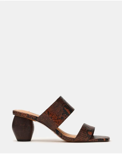 Steve Madden - Nola Brown Snake Heels