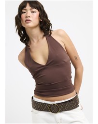 General Pants Co. Basics - Plunge Halter Top