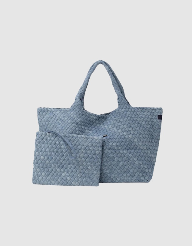 Chuchka - Leigh Woven Neoprene X-Large Tote - Light Denim