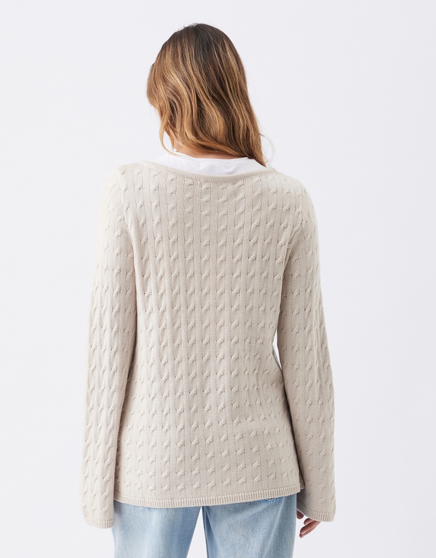Ripe Maternity - Carla Cable Nursing Knit