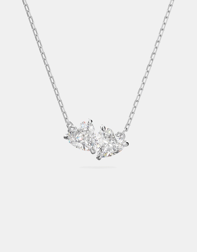 Swarovski - Mesmera Necklace, Heart, White, Rhodium-Plated