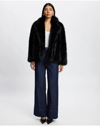 Honey and Beau - Gracia Faux Fur Jacket