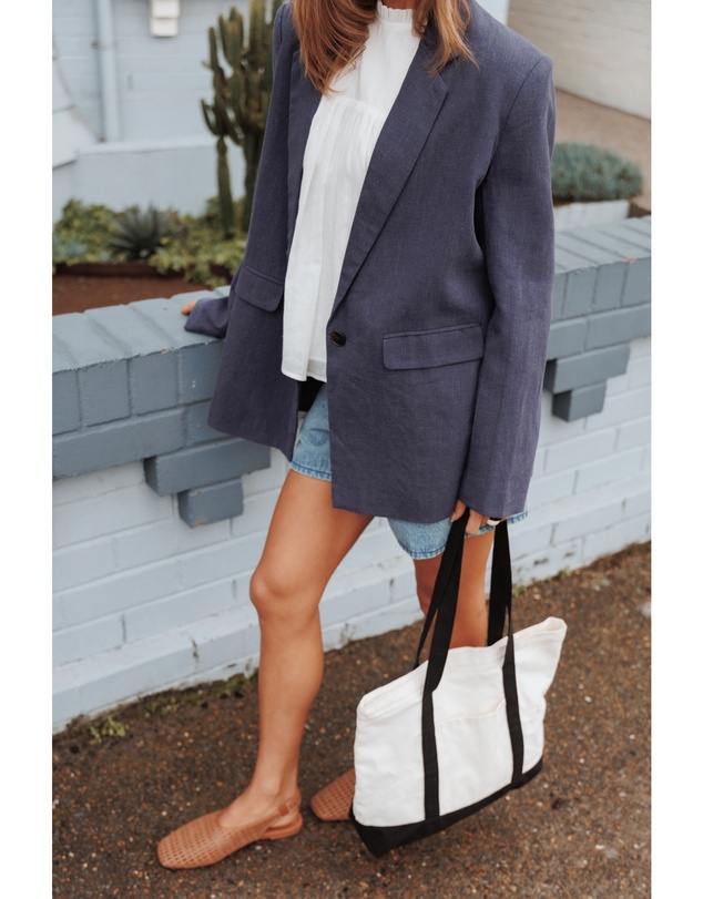 Petal & Pup - Rhodes Oversized Blazer - Navy Blue
