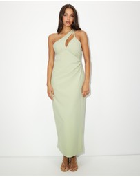 Dazie - Violet One Shoulder Cut Out Midi Dress