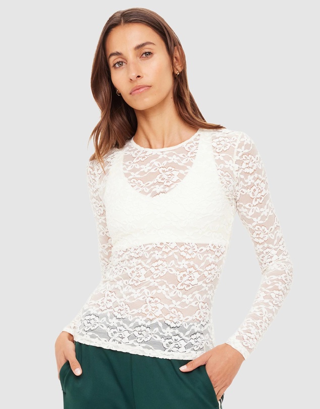 The Upside - Lyon Rosa LS Top